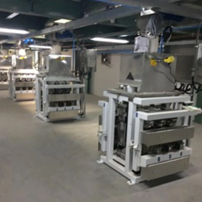 Automatic packaging machine installed at a customer plant
