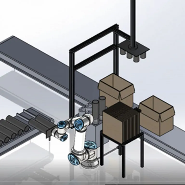 3D design of a gantry robot palletizer
